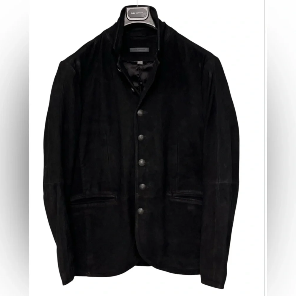 John Varvatos Black Suede Jacket - Picture 1 of 3